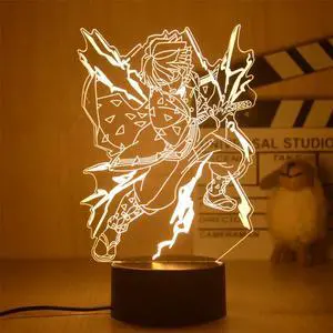 Weastlinks Anime 3D Led Light Kimetsu No Yaiba Nezuko Kamado for Bedroom Decoration Night Light Gift Manga 3D Lamp Demon Slayer Room Decor