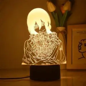 Weastlinks 3D Led Night Lamp Anime Chainsaw Man Aki Hayakawa 16 Colors for Bedroom Decor Kids Birthday Gift Manga Chainsaw Man Led Light Bedside