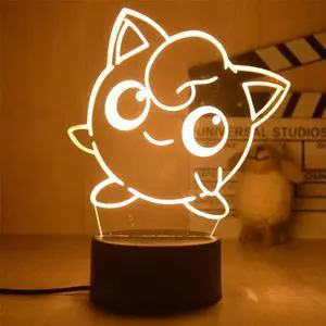 Weastlinks New Pokemon Pikachu Led 3D Night Light Kids Toy Anime Figures Cute Pikachu Bedside Lamp for Children Bedroom Decor Birthday Gift