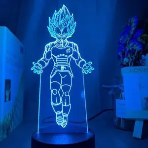 Weastlinks Anime Goku Vegeta 3D Led Night Light Dragon Ball Z Table Lamp Children Bed Room Decor Birthday&Christmas Gifts for Kids