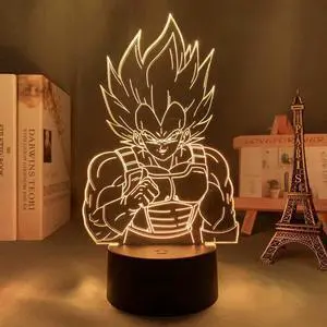 Weastlinks Anime Goku Vegeta 3D Led Night Light Dragon Ball Z Table Lamp Children Bed Room Decor Birthday&Christmas Gifts for Kids