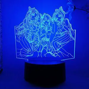 Weastlinks Demon Slayer Kimetsu No Yaiba Nezuko Rengoku Zenitsu Tanjiro 3d Led Lamp Bedroom Manga Anime Figure Night Lights Children Gift