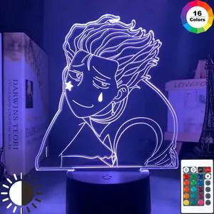 Weastlinks Acrylic 3D Lamp Anime Hunter X Hunter Killua and Gon for Bedroom Decor Nightlight Birthday Gift Led Night Light Manga Hxh Killua