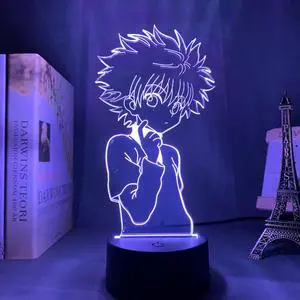 Weastlinks Acrylic 3D Lamp Anime Hunter X Hunter Killua and Gon for Bedroom Decor Nightlight Birthday Gift Led Night Light Manga Hxh Killua