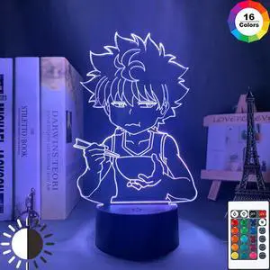 Weastlinks Acrylic 3D Lamp Anime Hunter X Hunter Killua and Gon for Bedroom Decor Nightlight Birthday Gift Led Night Light Manga Hxh Killua