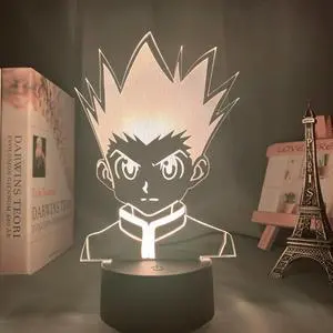 Weastlinks Acrylic 3D Lamp Anime Hunter X Hunter Killua and Gon for Bedroom Decor Nightlight Birthday Gift Led Night Light Manga Hxh Killua