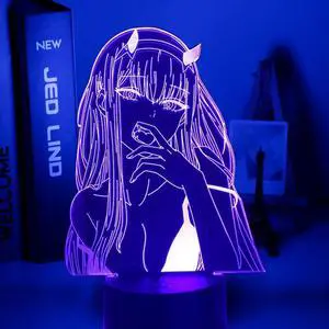 Weastlinks Zero Two Figure 3d Anime Lamp Nightlight Kids Child Girls Bedroom Manga Gift Night Light Lamp Darling In The Franxx