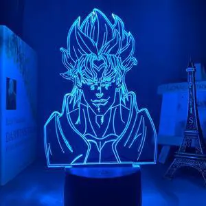 Weastlinks 3D Lamp Anime JoJo Bizarre Adventure for Bedroom Decor Light Birthday Gift Manga Jojo Figure Led Night Light Jotaro Kujo