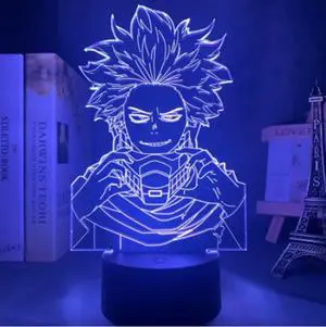 Weastlinks 3D LED Lamp Anime Chainsaw Man for Bedroom Decoration Nightlight Kids Birthday Gift Manga Chainsaw Man Led Night Light Bedside