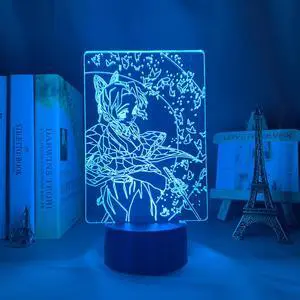 Weastlinks Acrylic Led Night Light Anime Demon Slayer Agatsuma Zenitsu Figure for Kids Child Bedroom Decor Cool Kimetsu No Yaiba Lamp Gift