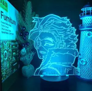 Weastlinks 3D LED Lamp Anime Chainsaw Man for Bedroom Decoration Nightlight Kids Birthday Gift Manga Chainsaw Man Led Night Light Bedside