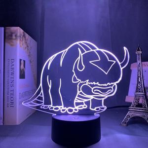 Weastlinks Acrylic 3D Lamp Avatar The Last Airbender Night light for Kids Child Room Decor The Legend of Aang Appa Figure Table Night Light