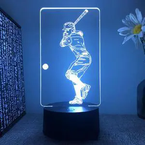 Weastlinks Football Basketball Baseball Ice Hockey 3d Led Lamp For Bedroom Rugby Field Hockey Night Lights DecorationChildren's Gift