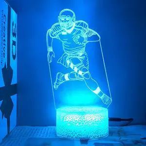 Weastlinks Football Basketball Baseball Ice Hockey 3d Led Lamp For Bedroom Rugby Field Hockey Night Lights DecorationChildren's Gift
