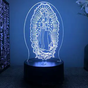 Weastlinks Jesus 3D LED lamp for bedroom night lights action Christian figure avatar Bible Blessed Virgin room decor gift luces