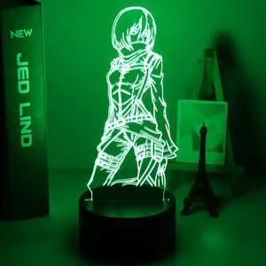 Weastlinks Attack on Titan Levi Ackerman Acrylic 3d Lamp Hange Zoe for Home Room Decor Light Child Gift Hange Zoe LED Night Light Anime