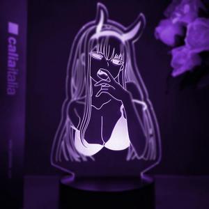 Weastlinks Anime Zero Two 3d Lamp Figure Nightlight Kids Child Girls Manga Gift Night Light Lamp Darling In The Franxx