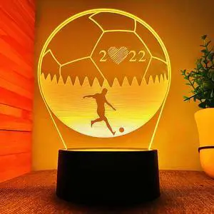 Weastlinks 2022 Football 3d Led Night Lights For Bedroom Manga Desk Lava Lamp Children's Room Decor Kids Birthday Gift