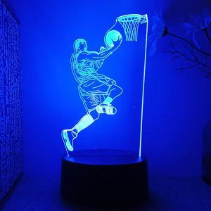 Weastlinks Basketball Athlete Figure 3d Led Lamp For Bedroom Night Lights Children's Room Decor Birthday Gift For Boyfriend