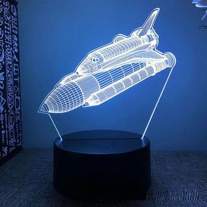 Weastlinks Aircraft Airplane 3d Led Night Light For Bedroom Fighter Rocket SteamShip Lava Lamp Children's Room Decor Birthday Gift