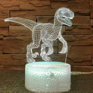 Weastlinks Jurassic World Dinosaure 3d Led Lamp For Bedroom Night Lights Figure Avatar Room Decor Children's Birthday Gift