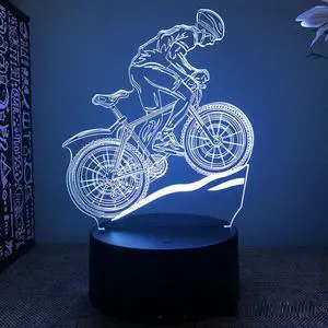 Weastlinks Mountain Racing Motorcycle 3d Led Night Light For Bedroom Fighter Mountain Bike Lava Lamp Children's Room Decor Birthday Gift