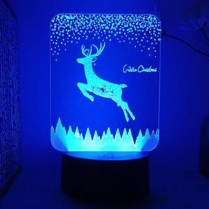 Weastlinks Christmas Colour Night Lights Xmas 3d Led Lamp For Bedroom Decoration  Acrylic Board Room Decor Holiday Gift