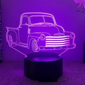 Weastlinks Car Bus Beetle 3d Led Night Light For Bedroom Tractor Excavator Touch Bedside Table Lamp Children's Room Decor Birthday Gift