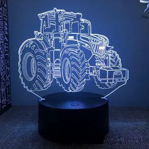 Weastlinks Car Bus Beetle 3d Led Night Light For Bedroom Tractor Excavator Touch Bedside Table Lamp Children's Room Decor Birthday Gift