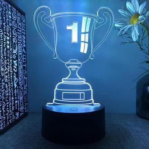 Weastlinks Prize Trophy 3d Led Lamp For Bedroom Night Lights First Place Room Decor Children's Living Room Ornament Send Students