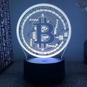 Weastlinks Bitcoin 3d Led Lamp For Bedroom Manga Action Night Lights Room Decor Holiday Birthday Gift For Boyfriend