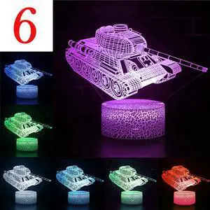 Weastlinks Car Acrylic 3D Hologram Lamp 7 Color Change Night Light Baby Touch Switch Colored lights LED USB Desk lamp Atmosphere lamp