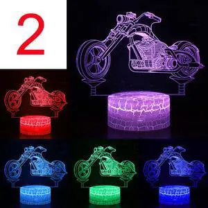 Weastlinks Car Acrylic 3D Hologram Lamp 7 Color Change Night Light Baby Touch Switch Colored lights LED USB Desk lamp Atmosphere lamp