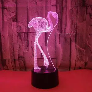 Weastlinks Flamingo 3d Led Lamp For Bedroom Night Lights Action Avatar Room Decor Cute lover Gift Luces Valentine's Day for Girlfriend