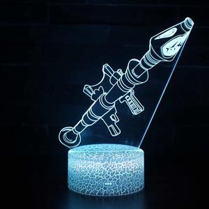 Weastlinks 3D Color Changing Setting Setup Rifle RGB Night Lights LED Gamer Decoration Table Lamp CS Gaming Room Decor For Boys Birthday