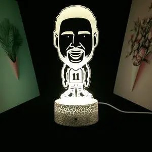 Weastlinks Football Player And Basketball Player 3D Lamp Room Decoration Nightlight Player Memorial Gift LED Night Light Dropshipping Deal