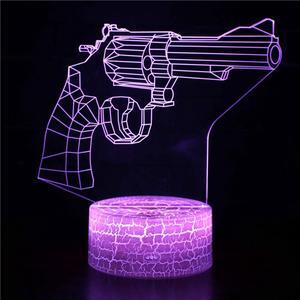Weastlinks 3D Color Changing Setting Setup Rifle RGB Night Lights LED Gamer Decoration Table Lamp CS Gaming Room Decor For Boys Birthday