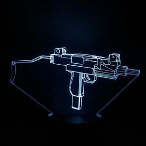 Weastlinks 3D Color Changing Setting Setup Rifle RGB Night Lights LED Gamer Decoration Table Lamp CS Gaming Room Decor For Boys Birthday