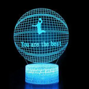 Weastlinks Baseball Sport Game Basketball 3d Night Light Game Room Desk Setup Lighting Decor Football Custom Sensor Light for Kids Bedside Gift