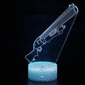 Weastlinks 3D Color Changing Setting Setup Rifle RGB Night Lights LED Gamer Decoration Table Lamp CS Gaming Room Decor For Boys Birthday