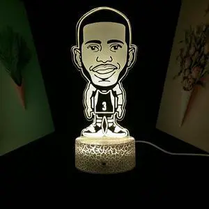 Weastlinks Football Player And Basketball Player 3D Lamp Room Decoration Nightlight Player Memorial Gift LED Night Light Dropshipping Deal