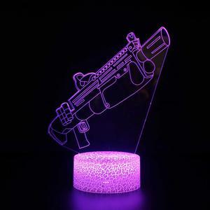 Weastlinks 3D Color Changing Setting Setup Rifle RGB Night Lights LED Gamer Decoration Table Lamp CS Gaming Room Decor For Boys Birthday