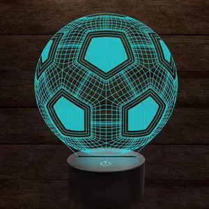 Weastlinks 3D Night Light American Football Ball Touch Sensor Remote Nightlight for Kids Bedroom Decoration Game Table Lamp Gift
