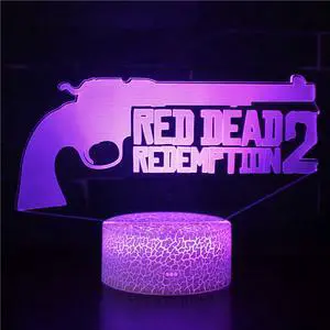 Weastlinks Anime APEX Legends Hero Red Dead Redemption 2 Figure Night Light for Children 3D Acrylic LED Nightlamp Illusion Table Lamp Gifts