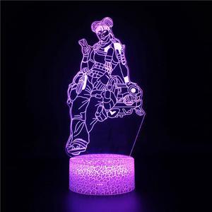 Weastlinks Anime APEX Legends Hero Red Dead Redemption 2 Figure Night Light for Children 3D Acrylic LED Nightlamp Illusion Table Lamp Gifts