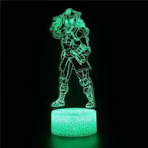 Weastlinks Anime APEX Legends Hero Red Dead Redemption 2 Figure Night Light for Children 3D Acrylic LED Nightlamp Illusion Table Lamp Gifts