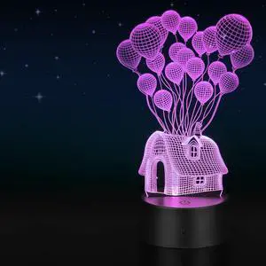 Weastlinks 3D Love Romantic Illusion Light 16 Colors Change Night Light LED Heart Sleep Light for Valentines Wife Boyfriend Girlfriend