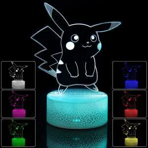 Weastlinks Hot Game Anime M Night Light 3D Illusion Lamp LED Remote Control Light for Bedroom Decor Atmosphere Bedside Night Kids Gift