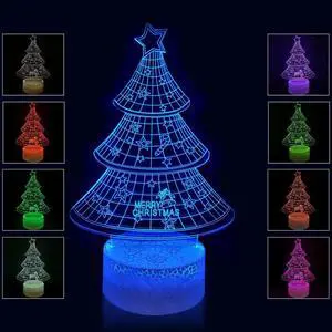 Weastlinks Anime Santa Claus Christmas 3D Acrylic Neon Sign Led Lamp Children's Night Lights for Table Lamp Home Party Decor Bedside Lamp