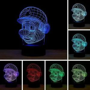 Weastlinks Hot Game Anime M Night Light 3D Illusion Lamp LED Remote Control Light for Bedroom Decor Atmosphere Bedside Night Kids Gift